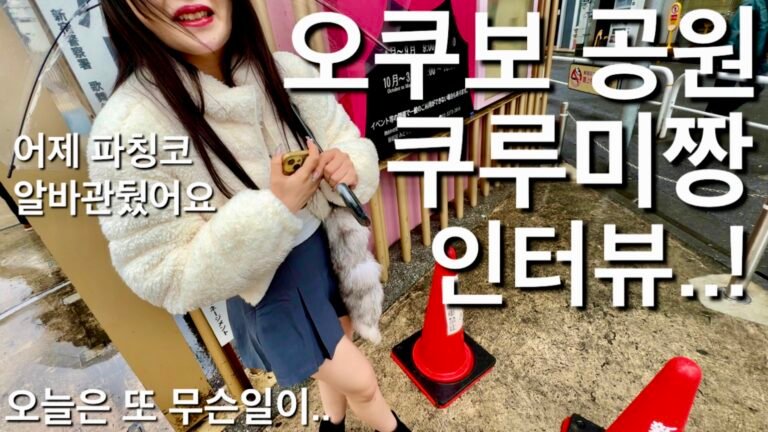 (25.10.18❤️) 오쿠보 공원에서 만난 일본여성..월세도 못낸다길래 유튜브제안을 해봤더니..!? Met a Japanese Woman in Okubo Park